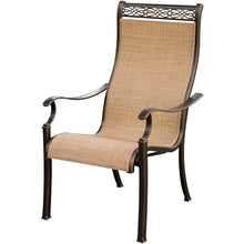 Hanover Manor 11-Piece Outdoor Dining Set with 4 Sling Swivel Rockers and 6 Stationary Chairs Tan