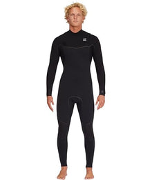 Billabong Mens 4/3mm Furnace Chest Zip Fullsuit Wetsuit Black 23 Large
