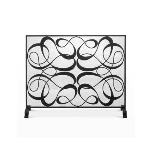 Fireplace Screen Fireplace Divider Screen Home Carved Iron European Style Fire Fence Fireplace Fire Screen (Color : A)