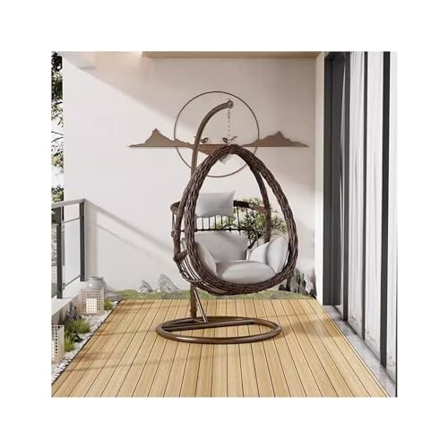 XRXwuf689 Home Rattan Chairs- Outdoor Hanging Basket Chair Indoor Swing Cradle Hanging Chair Hanging Basket Balcony Patio Lounge Chair