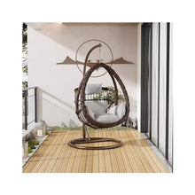 Xilin-872 Home Rattan Chairs- Outdoor Hanging Basket Chair Indoor Swing Cradle Hanging Chair Hanging Basket Balcony Patio Lounge Chair