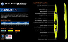 Wilderness Systems Tsunami 175 Sit Inside Touring Kayak with Rudder Mango
