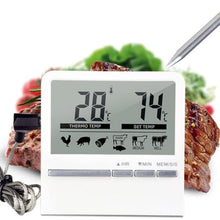 EZAGMWGFB Meat Probes Kitchen Oven Meat Thermometer – Digital Lighting Barbecue Thermometer for Meat Grilling and Smoking White