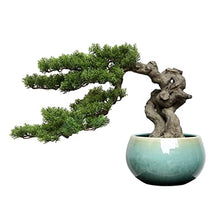 ELUKHT Simulation Potted Plants Bonsai Tree Simulation Bonsai Thuja Pine Tree Welcoming Pine Bonsai Green Plant Home (Green 55 * 40cm)