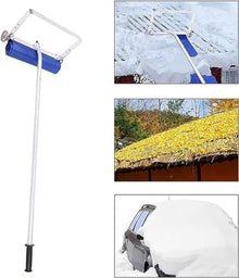 Snow Shovels 20Ft Telescoping Snow Shovels, Aluminium Snow Rake with Snow Slide and Telescoping Pole, Snow Roof Rake for Clearing Roof, Vehicle Snow and Leaves