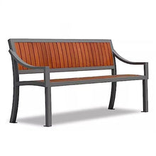 Outdoor Park Patio Seat, 3-Seater Garden Bench with Armrest, Hardwood Seats and Backrest, for Patio, Porch, Pool, Balcony, Yard Furniture for Outdoor Use (150 x 58 x 8 cm)