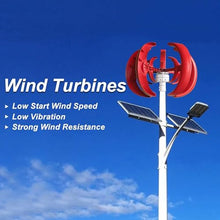 400W Vertical Wind Turbine, 12V 24V Portable Vertical Wind Power Turbine Generator Kit with Charge Controller for Garden Home,24V