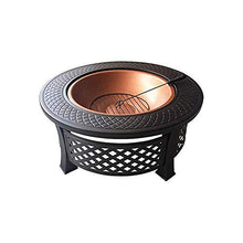Outdoor Patio Steel Grill Fire Pit Bowl w/Spark Sn Cover,Log Grate,Poker