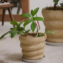 Flowerpot Clay Simple Pine Large Planter Living Room Indoor Floor Style Planting Tree Pot Garden Pots (Large)