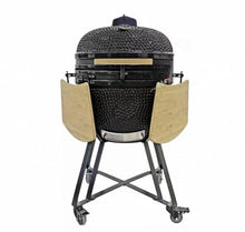 JOSOGO 25 Inch Extra Large Egg-Shaped Ceramic BBQ Grill, American-Style Roaster for Outdoor Cooking(Green)