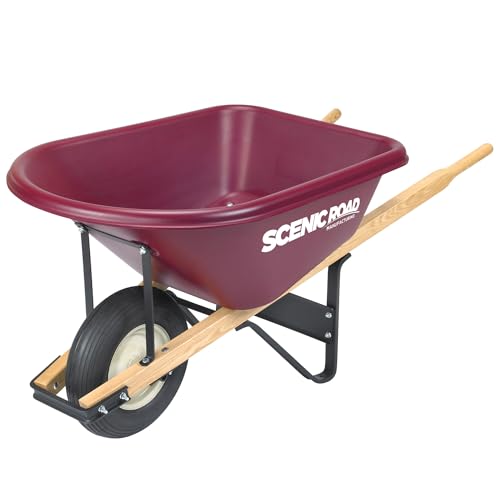 Scenic Road Wheelbarrow 6 Cu Ft 800lb Ribbed Tire (Model M6-1R)