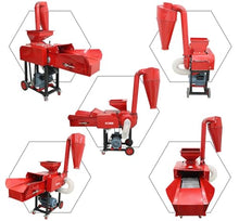 INTSUPERMAI Farm Home Straw and Fodder Crusher Straw Crusher Dry Wet Cutter Corn Pulverizer Straw Cutting and Shredding Machine Straw Cutting Machine 220V 500KG/H