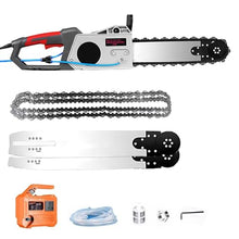Handheld Electric Chainsaw for Wet Cutting, 35/48cm Depth, Pure Copper Motor, Diamond Chain Wall Cutter with Water Pump & Dust Suppression for Granite & Concrete