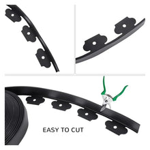 No Dig Durable Garden Landscape Edging Kit, 2" Tall Black Plastic Lawn Border for Landscaping, Flower Gardens(60FT)
