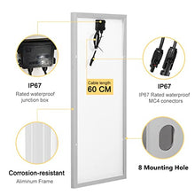 Solar Panel Kit,200W Solar Panels, High Efficiency Monocrystalline Module PV Power Charger, for Boat, Caravan, RV, and Other Off Grid
