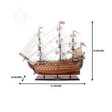 Old Modern Handicrafts Exclusive Edition HMS Victory Collectible Natural Wood