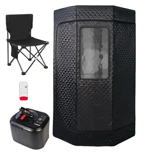 POGHDBXA Sauna Accessories, Portable Sauna Set One Person Full Body At Home Spa Hat Tent Include 3L Steamer