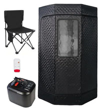 POGHDBXA Sauna Accessories, Portable Sauna Set One Person Full Body At Home Spa Hat Tent Include 3L Steamer