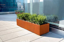 Extra Large Commercial Planter – 60-Inch (5 FT) Corten Steel Planter Box | Heavy Duty Metal for Patios & Borders | Made in USA, Fully Assembled