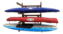 Log Kayak Rack One Sided Recycled Poly Kayak Rack Weatherproof Nutmeg Brown