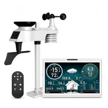 Outdoor Rain Gauge, 10.1 Inch TFT WiFi Weather Station WS1006-white