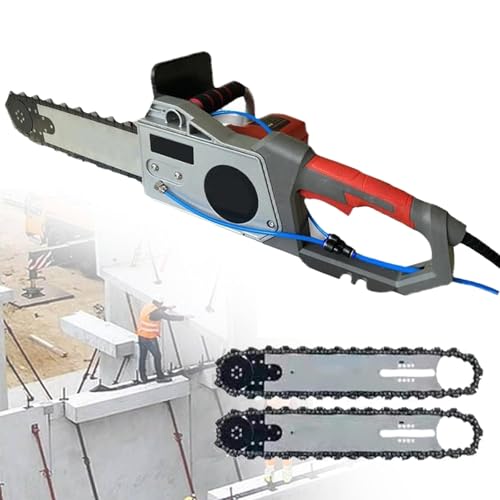 DLYZAYE Electric Diamond Chain Wall Cutter - 35/48cm Depth, Dust Suppression, Ideal for Concrete, Brick & Granite Cutting, Efficient Electric Concrete Chain Saw