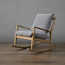 IIPOSAQQ Retro Solid Wood Rocking Chair Smooth Rocking Motion Detachable Washable Zipper Cushion Suitable for Terrace Living Room