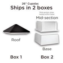 Good Directions Greenwich Vinyl Aluminum Roof Cupola 54" Square x 87" High White and Black