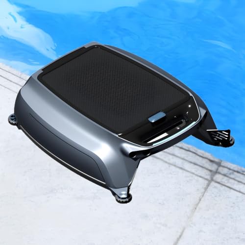 Automatic Robotic Pool Skimmer Surface Cleaner, APP Control, 24/7 Cleaning Solar Powered, 2600mAh Battery, 24-Hour Runtime, Auto Return, Smart Obstacle Avoidance