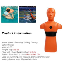 MZZKFC Pool Rescue Dummy Adjustable Weight, Water Rescue Training Dummy Rapid Water Injection and Drainage, Water Life-Saving Training Model Simulating Drowning(Orange,2 pcs)
