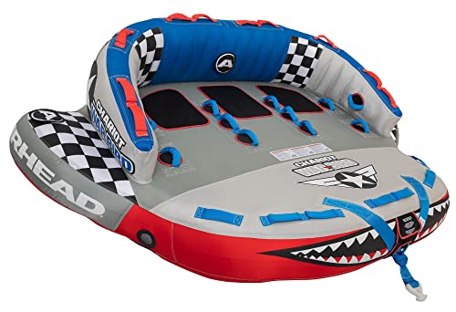 AIRHEAD Chariot Warbird 3 Towable Tube Grey Blue Red