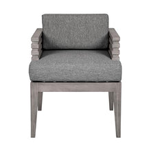 Benzara Hida 24 Inch Outdoor Patio Dining Chair Grey