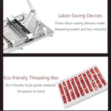 EliteBloom Stainless Steel Kebab Maker Box,Manual Mutton Kebab Machine, 10 Holes BBQ Skewer Meat Making Machine, Kebab Maker Press Moulds, for BBQ Parties, Picnics,