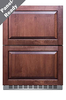 Summit 24” Two Drawer Refrigerator-Freezer, 3.32 cu.ft.Capacity, ADA Compliant, Stainless Steel, Panel Ready Capable*- ADRF244CSS (*Panels not include)