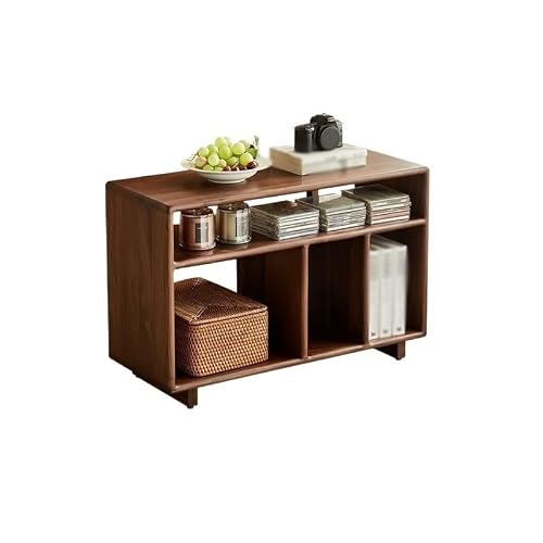 Chicken Couch End Table 80cm Walnut Corner Solid Wood Sofa Side Cabinet Home Living Room Side Table Corner Tables for Living Room