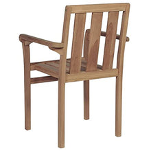 KUTYWEXFM 8-Piece Solid Teak Patio Dining Chairs with Cushions Stackable