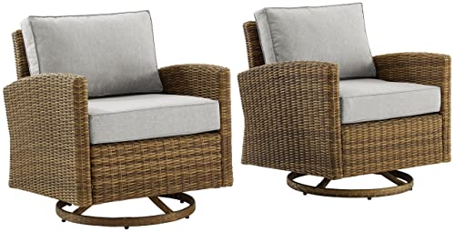 Crosley Furniture Bradenton 2-Piece Swivel Rocker Chair Set
