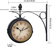 EHVYBDX Outdoor Wall Clock, Outdoor Garden Wall Clock, Hanging Wall Clock Non Waterproof Wall Clock for Garden Decoration