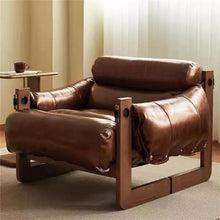 DDYYDS Single Sofa Lounge Chair Antique Solid Wood Household Balcony Chaise