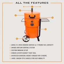 Oklahoma Joe's Bronco Pro Drum Smoker Orange