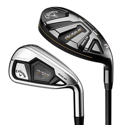 Callaway Golf Rogue ST Max OS Left Hand Hybrid Iron Combo Set Silver