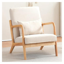 OUTIFUOSSR Modern Simple Solid Wood Fabric Sofa Chair Balcony Leisure Hotel Dining Living Room Home Decoration Стулья كراسي