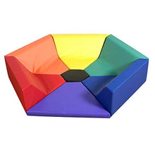 Children's Factory Hexagon Happening Hollow Kids Reading Nook Modular Couch Rainbow