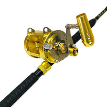 EAT MY TACKLE 50W 2-Speed Reels on 100-120 lb. Tournament Rods 4 Pack Yellow/Gold