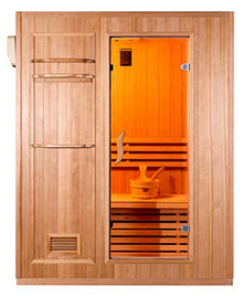 SDI Factory Direct 60" 2-3 Person Canadian Hemlock Traditional Swedish Wet/Dry Steam Sauna SPA Indoor 6KW Heater Upgrade