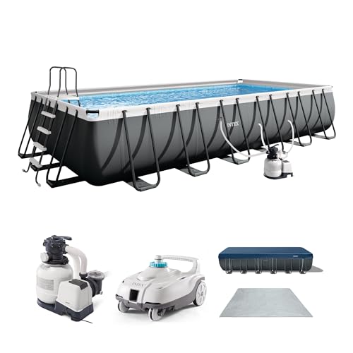 INTEX Ultra XTR 24ft x 12ft x 52in Above Ground Swimming Pool Set Bundle