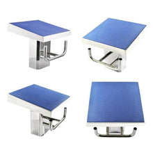 Heavy Duty Swimming Pool Diving Platform,Stainless Steel Diving Boards with Blue Anti-Slip Countertop,Load Capacity 600 Lbs/280kg,15° Inclined Professional Diving Platform for Inground Pools