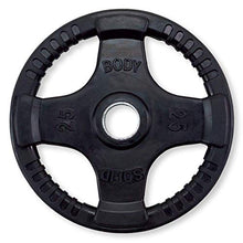 Body-Solid Olympic Weight Plates Set 355lbs Quad Grip Rubber Coated Black