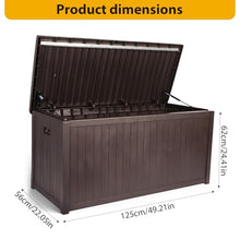 Large Lockable Waterproof Outdoor Storage Bench, Patio Storage Box Container for Furniture Cushions, Garden Pool Yard Tools Organization