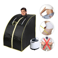 DKDZZXHUS Fast Heating Home Sauna 1000W 2.0L with Folding Chair for Insomnia Relief Stainless Steel Stand Easy Fold Rose